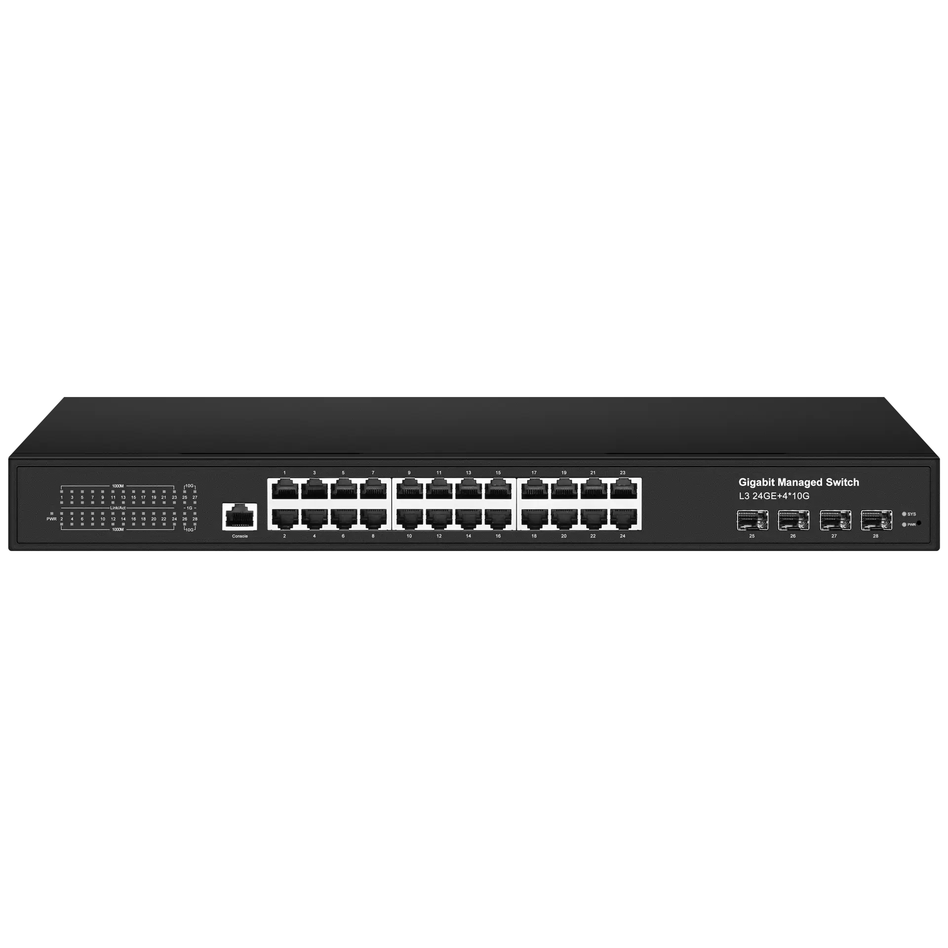 L3 Managed Ethernet Switch 24x10/100/1000M RJ45 4x10G SFP+, X1580-24T4X