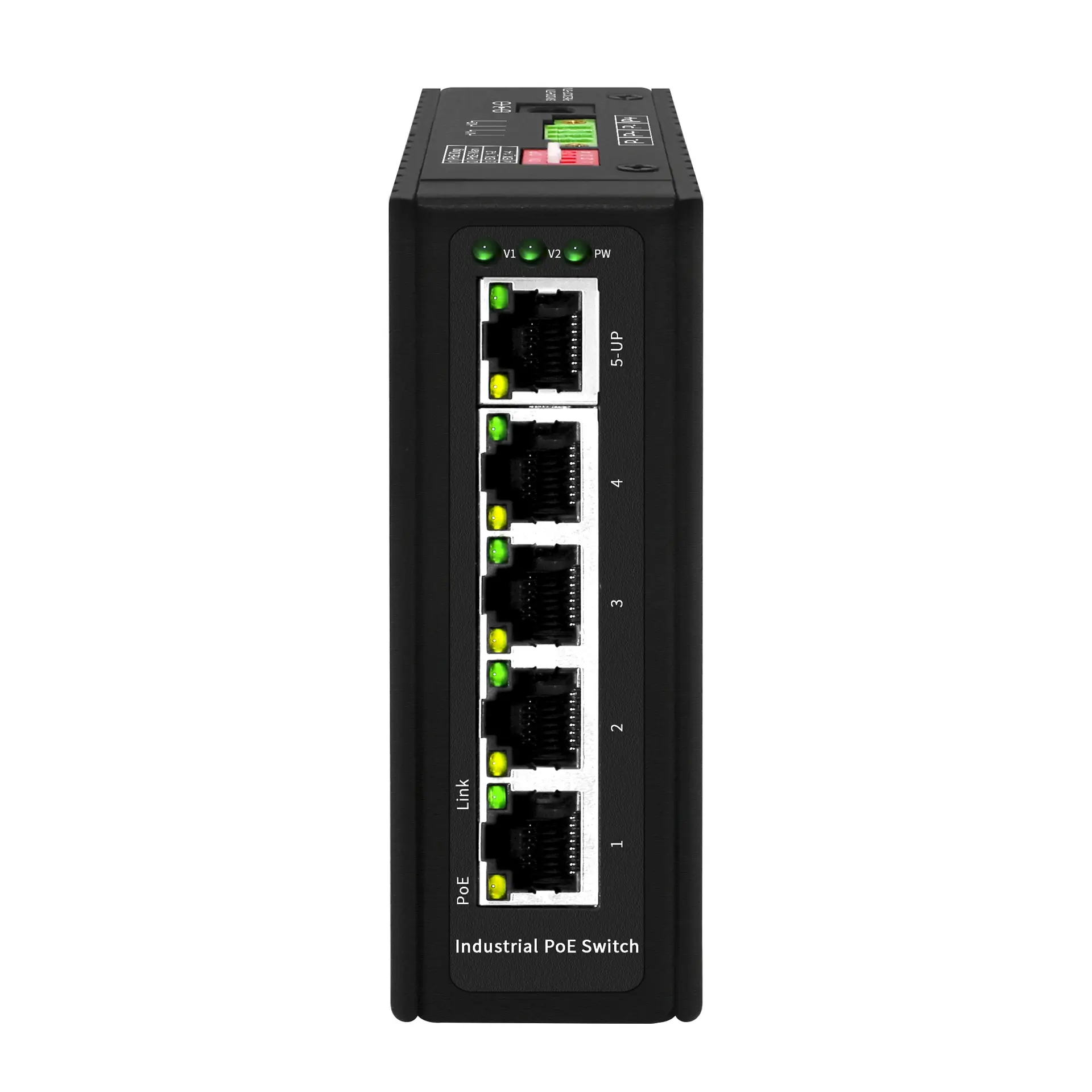Unmanaged Industrial PoE Switch 4x10/100/1000M RJ45 1x1G RJ45, X3500P-4T1T